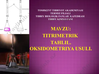 titrimetrik tahlil.oksidometriya usuli — PPT