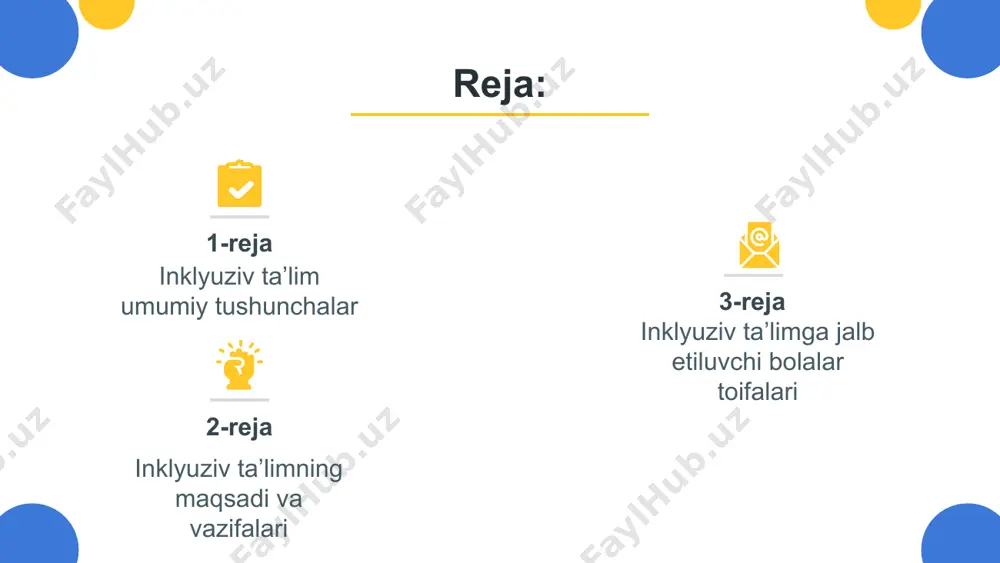 htirokchi davlatlar barcha bolalarning ilm olish huquqini teng imkoniyatlar asosida amalga oshirishga asta-sekin erishish maqsadida, bepul va majburiy boshlang‘ich ta'limni joriy etishlari, nogiron bolaning maxsus ehtiyojlarini aniqlab, uning ijtimoiy hayotga qo‘shilishi va shaxs sifatida rivojlana olishiga yetaklovchi vosita hisoblangan ta'lim olishga har tomonlama yordam berilishi lozimligi ko‘rsatilgan. м 3 bmtning 2006 yilda qabul qilingan “nogiron shaxslar huquqlari to‘g‘risida”gi konvensiyasida nogironlar shaxsiyatini hurmat qilish huquqining tug‘ilishi bilan mavjud bo‘lishi, nogironlikning kelib chiqishi, darajasidan qat'iy nazar, fuqaro o‘z yoshidagi tengdoshlari bilan bir xil huquqlarga ega bo‘lishi, ular mumkin qadar to‘laqonli yaxshi hayot kechirish huquqiga ham ega ekanliklari ta'kidlanadi. м 4 koreyaning inchxon shahrida butunjahon ta'lim forumida sayyoramizdagi barcha shaxslarning ta'limi hamda zaruriy bilim va malakalarni egallashlarini ta'minlashga qaratilgan 2030 yilga qadar rivojlanish deklaratsiyasi hamda global rejasi qabul qilinib, ularda ta'lim shaxsning rivojlanishi, o‘z-o‘zini namoyon etishi, jamiyat hayotiga uyg‘unlashuvi, ijtimoiylashuvi hamda shaxsiy hayotida muvaffaqiyatga erishishining zaruriy sharti ekanligi alohida ta'kidlanib, 2030 yilga qadar …