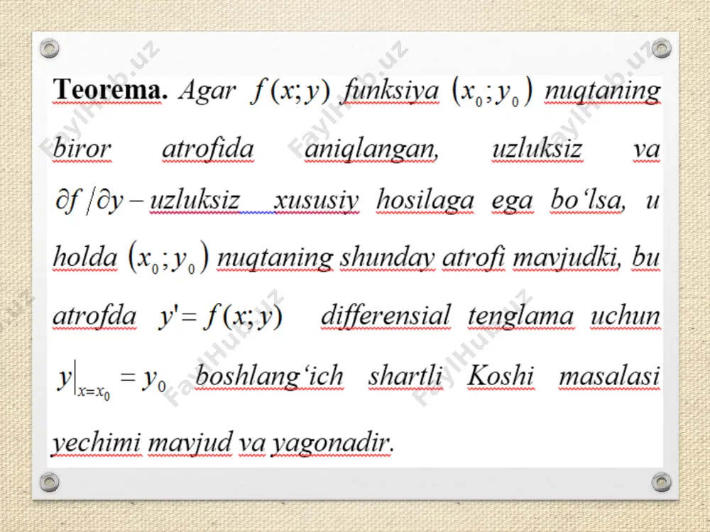 29-mavzu. birinchi tartibli va ikkinchi tartibli differensial tenglamalar - Page 5