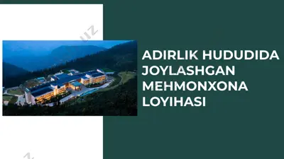 adirlik hududida joylashgan mehmonxona loyihasi — PPTX