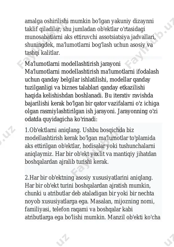 uriy ilovalar va ma'lumotlar bazalarini modellashtirishni qo'llab-quvvatlaydigan vizual modellashtirish va dizayn vositasi. u ob'ektga yo'naltirilgan tillar va standartlarga asoslangan. er/studio - bu eng mashhur dbmslar bilan mos keladigan ma'lumotlar bazasini loyihalash dasturi. u relyatsion va o'lchovli ma'lumotlarni modellashtirishni qo'llab-quvvatlaydi. bepul ma'lumotlarni modellashtirish vositalari open modelsphere kabi ochiq manbali echimlarni o'z ichiga oladi. ma'lumotlarni model talablariga javob beradigan tuzilmaga aylantirish uchun siz google bigquery, scheduled queries va appscript-da bajariladigan muntazam so'rovlarning o'rnatilgan mexanizmidan foydalanishingiz mumkin. ularni oson o'rganish mumkin, chunki ular tanish sql, lekin rejalashtirilgan so'rovlarda disk raskadrovka qilish deyarli mumkin emas. ayniqsa, bu qandaydir murakkab so'rov yoki so'rovlar kaskadi bo'lsa. sql so'rovlarini boshqarish uchun dbt va dataform kabi maxsus vositalar mavjud.