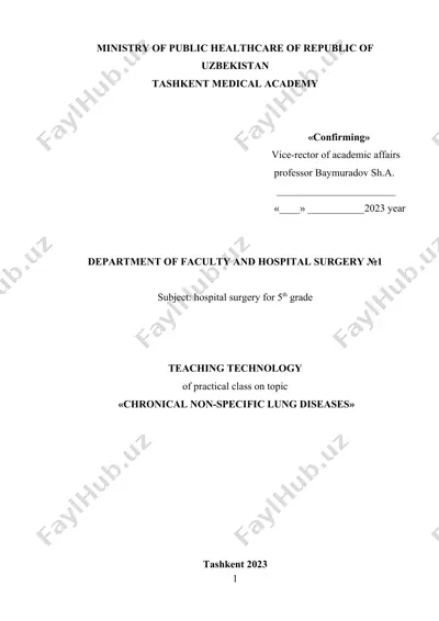 teaching technology manual on chronic non-specific lung diseases — DOCX