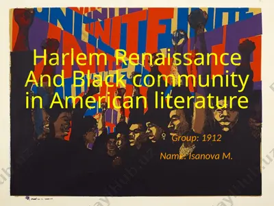 harlem renaissance and black community in american literature — PPTX
