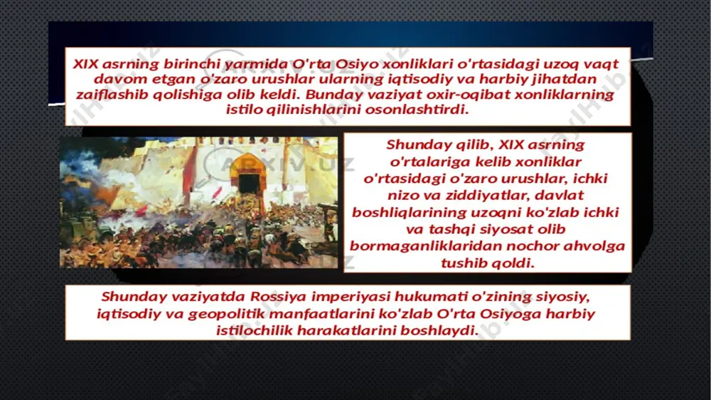y anjumani materiallari. t., 2008, 2013. 2. abdurahimova n., r.ergashev. turkistonda chor mustamlakichilik tizimi. t.: "akademiya", 2002. image2.png image3.png image4.png image5.png image6.png image7.png image8.png image9.png image10.png image11.png image12.png image13.png image14.png image15.png /docprops/thumbnail.jpeg