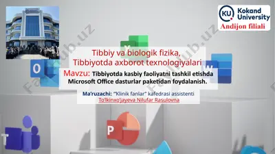 microsoft office dasturlar paketi — PPTX