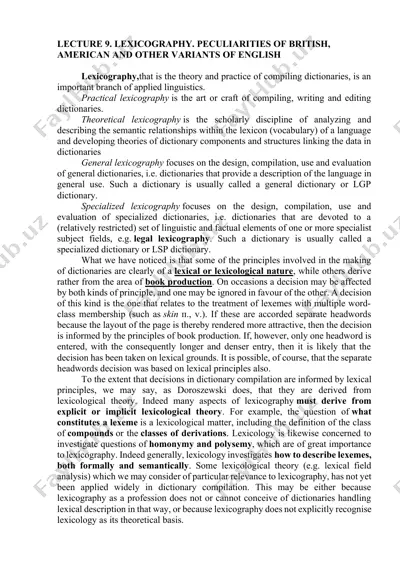lexicography — DOCX