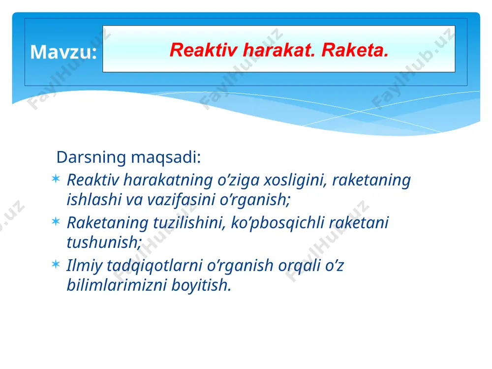 reaktiv harakat. raketa. dars ishlanma - Page 3