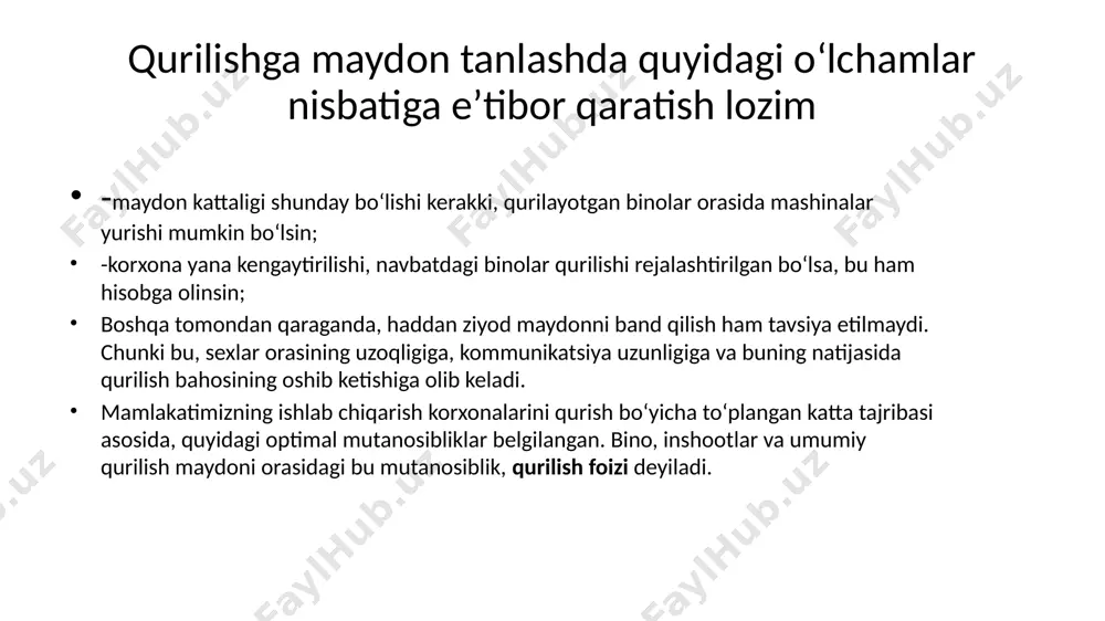 aishiy xonalar ham joylashadi. 3) idishlar sexida xom ashyo va tayyor mahsulotlar uchun yashiklar va bochkalar tayyorlanadi. bosh rejada bug‘xona, avtomobil tarozisi, shisha idishlar, yoqilg‘i, yog‘lar, ammiak omborlari, konteynerlar saqlavchi maydonchalar, sport maydonchalari, korxonani suv bilan ta’minlash inshootlari (basseyn, suv uchun rezervuar va hokazo) ko‘rsatiladi. zarur hollarda xom ashyoni uzoq saqlash uchun omborlar ko‘zda tutiladi. oqava suvlar inshootlari, shaxsiy avto-mototransport to‘xtash joylari korxona hududidan tashqarida quriladi. korxonaning bosh rejasi. 1-ma’muriyat-maishiy binosi; 2-asosiy ishlab chiqarish sexi; 3-tayyor mahsulot ombori; 4-yordamchi korpus; 5-ombor; 6-sovutkich; 7-telefon stantsiyasi; 8-avtotarozi; 9-nazorat punkti; 10-issiqlik punkti; 11-quyish stantsiyasi. 12-galereya; 13-ombor; 14-yarimtayyor mahsulotlar bo‘limi; 15-ombor; 16-dastlabki ishlov berish sexi; 17-tunuka idishlarni tayyorlash sexi; 18-oshxona; 19-¬kran yuli; 20-yashiklarni yuvish bo‘limi; 21-nasos stantsiyasi; 22-trans¬port galereyasi. korxonani yong’inga xavflilik darajasi ishlab chiqarishning yong‘inga xavflilik darajasi 6 toifaga bo‘linadi – a, b, v, g, d, e. konserva korxonalarining ishlab chiqarish sexlari kam xavflilik d toifasiga kiradi, ya’ni binolarning qavatlari chegaralanmaydi. lekin texnologik …