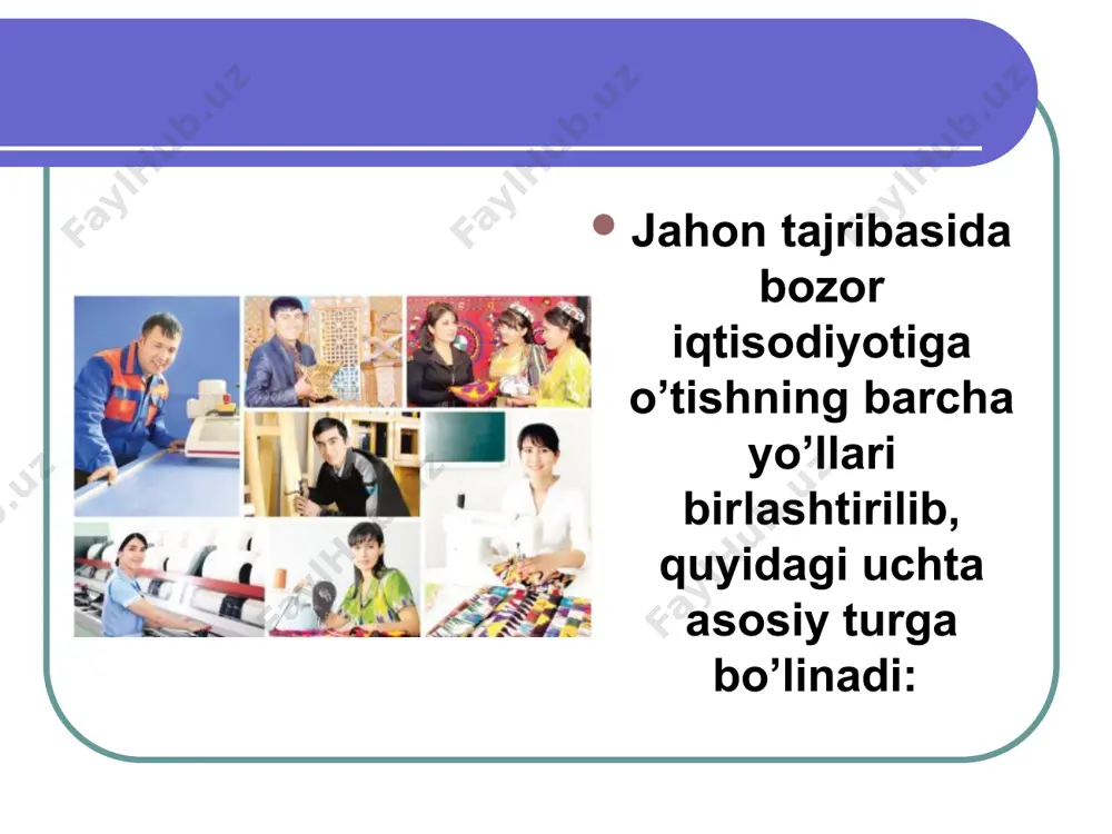bozor iqtisodiyotiga o`tishning yo`llari va modellari - Page 5