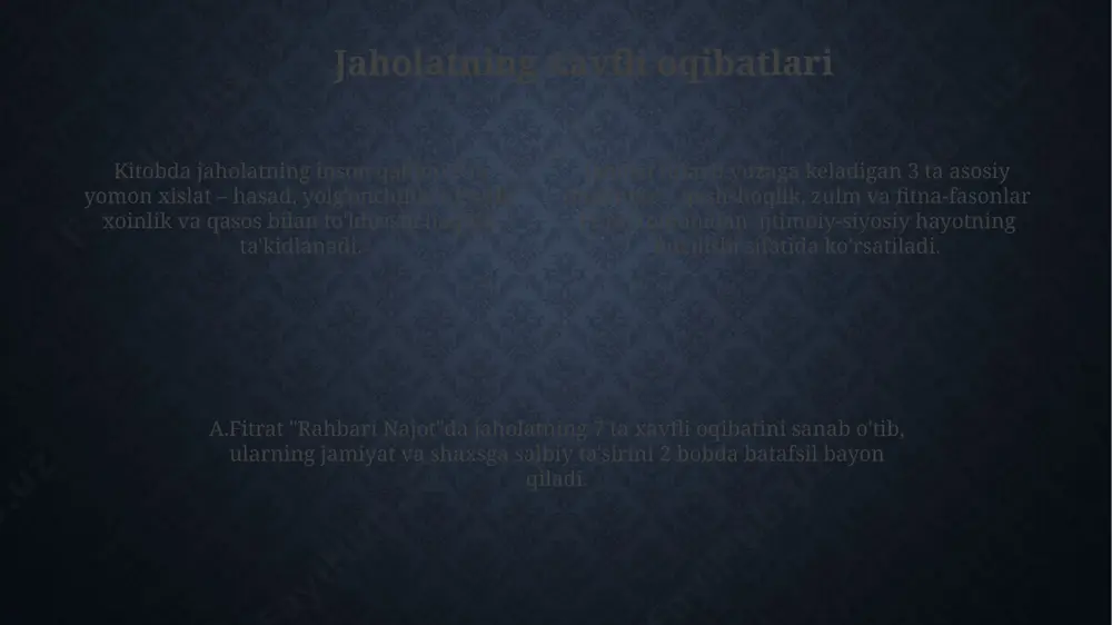 a. fitratning "rahbari najot"risolasidagi "baxtsiz odamlarning ikki toifasi " - Page 4