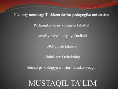 transaksiya tahlili — PPTX