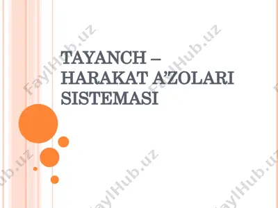 tayanch – harakat a’zolari sistemasi — PPT
