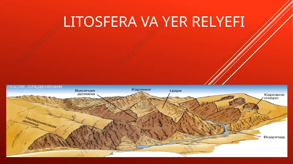 , tuproq qatlamining hosil bo’lishi tezlashadi. www.arxiv.uz tuproq qatlamining qalinligi taxminan 1-3 metr bo’lib, u a, v, s qavatlardan iborat bo’ladi. yuqorida joylashgan chirindiga boy bo’lgan eng unumdor qismi a-gumusli qavat hisoblanadi. uning ostida tepadan yuvilib tushgan karbonat tuzli villyuvial qavat joylashgan bo’lib, 1,5-2 metr chuqurlikgacha kam o’zgargan eng quyida s-ona jinsli kabat yotadi. tuproq. turlari qutblardan ekvatogga hamda tekisliklardan tog’larga qarab iqlim uzgarishi bilan qonuniy ravishda o’zgarib boradi. mo’tadil mintaqaning yillik yog’ingarchiligi 500-600 mm bo’lgan o’rmon cho’llarida chirindi(gumus) ga boy (10 % gacha) eng unumdor, ko’ng’ir, qora tuproqlar tarqalgan. markaziy osiyoning dasht va yarim dashtlarida o’simliklarning tabiiy sharoitda rivojlanishi uchun namlik etish-maganligi sababli, kam (1-2 %) gumusli kul rang, buz tup­roqlar tarqalgan. geologik zamin, rel’ef va iqlimning o’zgarishiga qarab, har erning o’ziga xos tuproqlari, o’sim­lik turlari va hayvonot dunyosi rivojlanadi. insoniyatning dehqonchilik va qurilish faoliyatlari bilan shug’ullanishi natijasida tabiiy landshafti uzgar­gan xududlar maydoni yildan-yilga oshib bormokda. hozirgi vaqtda quruqlikning …