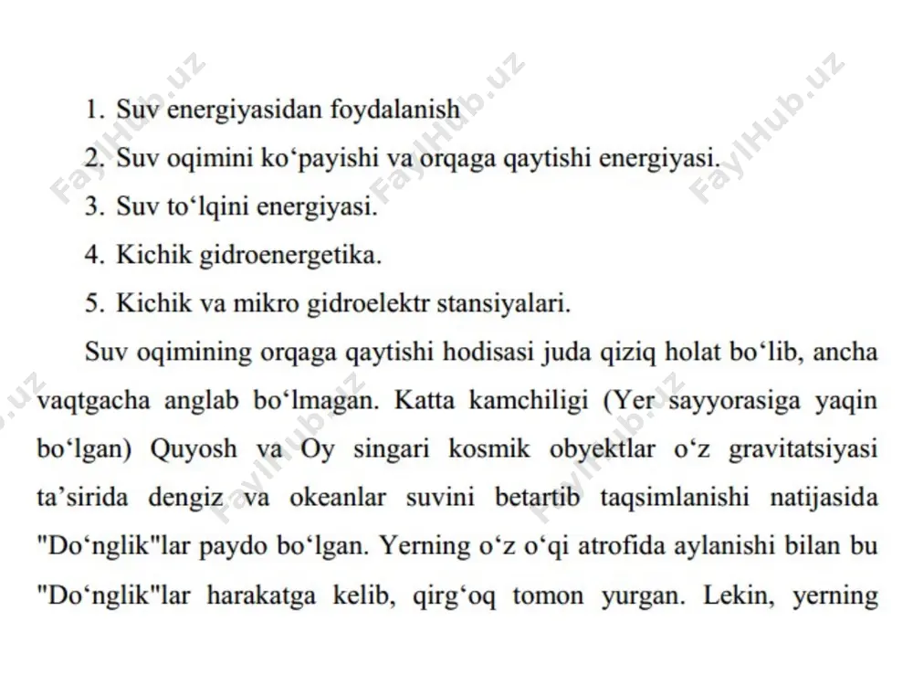 suv energiyasidan foydalanish - Page 2