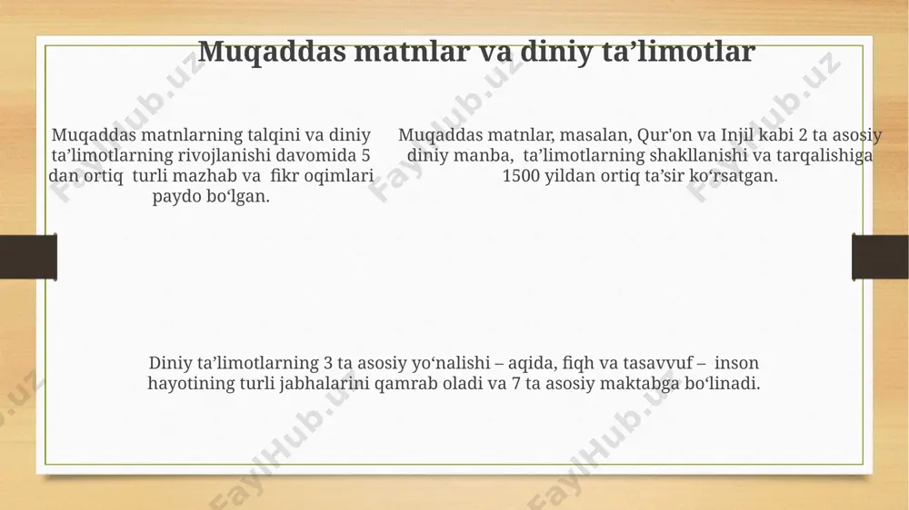 diniy e’tiqodlar va aqidalar - Page 5