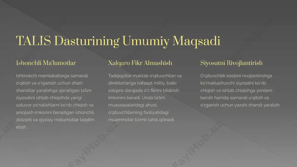 talis xalqaro baholash dasturi: mazmun va mohiyat - Page 4