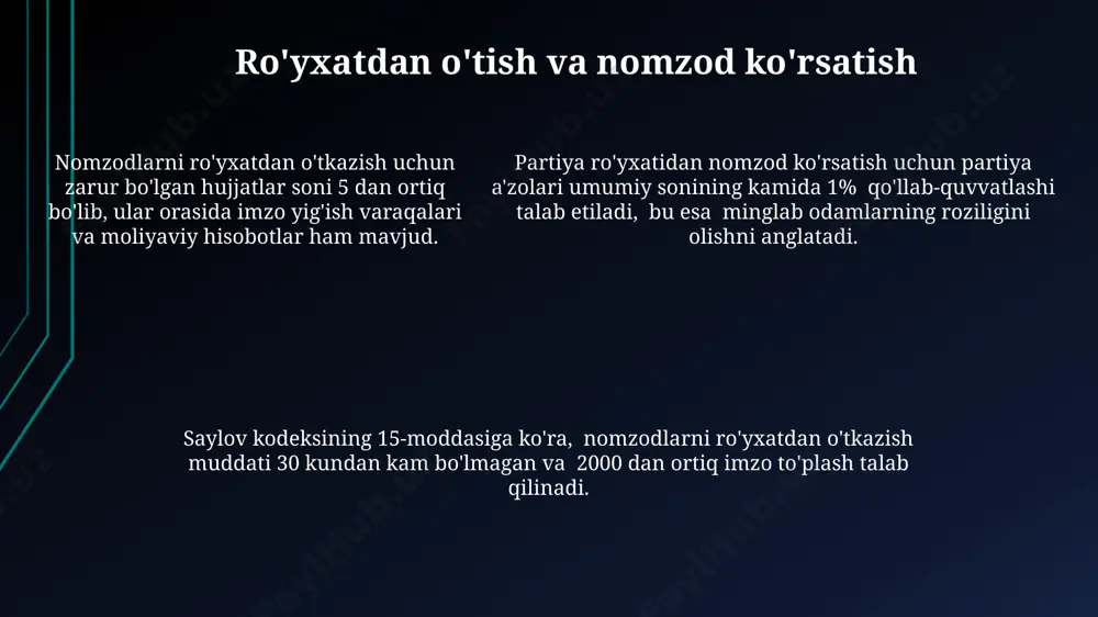 o’zbekiston respublikasining saylov tizimi - Page 5