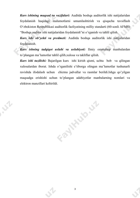 r» (initial engagements opening balances) № 520 – analitik amallar (analytical procedures) № 530 – auditorlik tanlash (audit sampling) № 540 – buxgalterlik hisobida baholanadigan qiymatlar auditi (audit of accounting estimates) № 550 – bog’liq tomonlar (related parties) № 560 – keyingi hodisalar (subsequent events) № 570 – uzluksiz faoliyat (going concern) № 580 – rahbariyatning bildirgisi (management representations) ushbu standartlar auditorlik faoliyatining xalqaro amaliyotida olinadigan dalillarning yetarlilik darajasini va ularni to’plashga nisbatan qo’yiladigan talablarni belgilaydi. bizning mamlakatimizda esa shu vaqtgacha qabul qilingan auditorlik faoliyati milliy stanlartlaridan quyidagilarni shunday bo’lim sifatida umumlashtirish mumkin: №10-afms «moliyaviy hisobot tarkibidagi boshqa axborotlar»; №11-afms «ma’lumotlarni kompyuterda ishlash (mki) sharoitida audit o’tkazish»; №13-afms «тahliliy amallar»; №14-afms «auditorlik tanlash»; №16-afms «ekspert ishidan foydalanish»; №50-afms «auditorlik dalillar». auditorlik dalillarning miqdor va sifat ko’rsatkichlariga, shuningdek ularni olish maqsadida bajariladigan amallarga nisbatan qo’yiladigan talablar № 50 – «auditorlik dalillari» nomli afmsda belgilangan. ushbu standart talablarini barcha auditorlik tashkilotlari auditorlik …