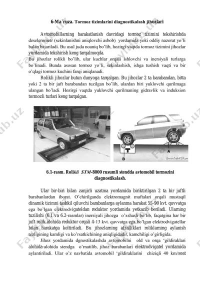 tormoz tizimlarini diagnostikalash jihozlari — PDF