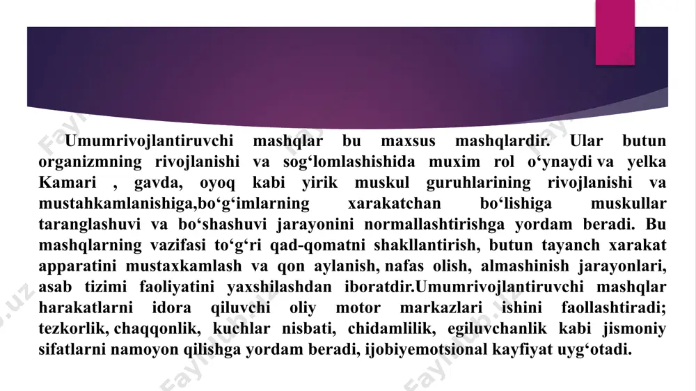 n nashriyoti toshkent 2011 y 4.cтепаненковае.я. теория и методика физического воспитанияи развития ребенка. учебноепособия. м..академия 2001г. e’tiboringiz uchun rahmat ! image1.jpeg image2.jpg image3.jpg image4.jpg /docprops/thumbnail.jpeg