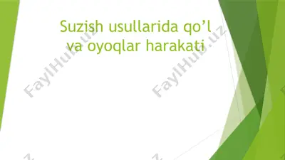 suzishusullarida qo’lva oyoqlar harakati — PPTX