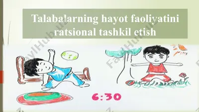 hayot faoliyatini ratsional tashkilotish — PPTX