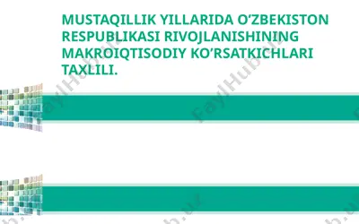 makroiqtisodiy tahlil va prognozlash — PPTX