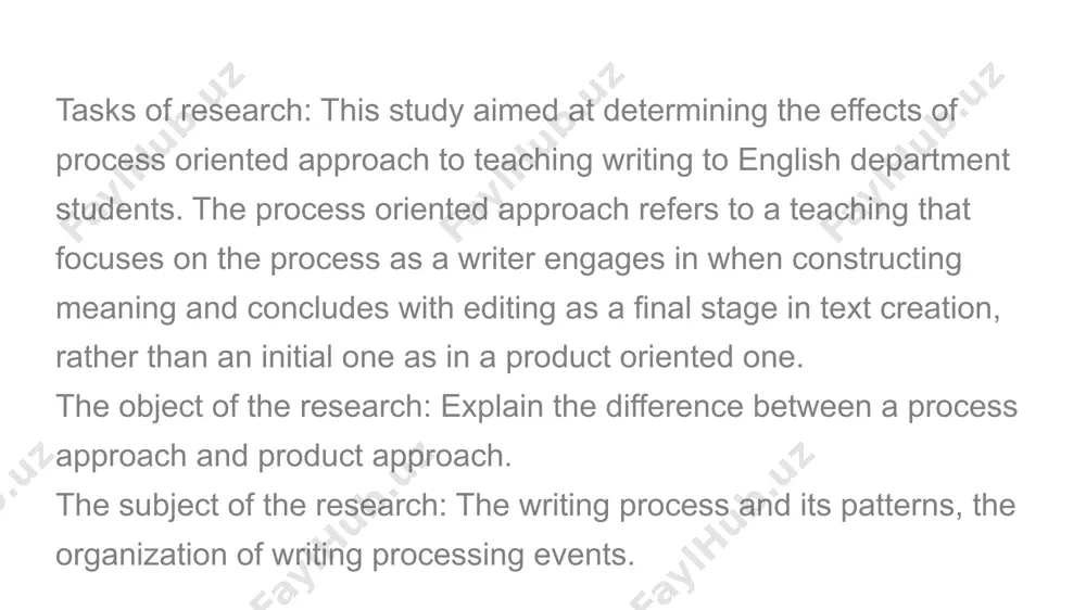 port learning, while the product approach emphasizes providing feedback only at the end of the writing process. the effects of writing process on the quality of the essay produced 1. prewriting: in this stage, the writer gathers ideas and information that will form the basis of their essay. by engaging in prewriting strategies such as brainstorming, freewriting, or outlining, the writer can generate a range of ideas that they can then refine and develop into a well-written essay. 2. drafting: in this stage, the writer begins to organize their ideas into a coherent essay. by creating an outline or a plan, the writer can structure their ideas into a logical sequence that makes sense to the reader. further, the writer can focus on accuracy, such as grammar, spelling, and sentence structure. 3. revising: in this stage, the writer reads and reviews their draft in order to refine and improve it. …