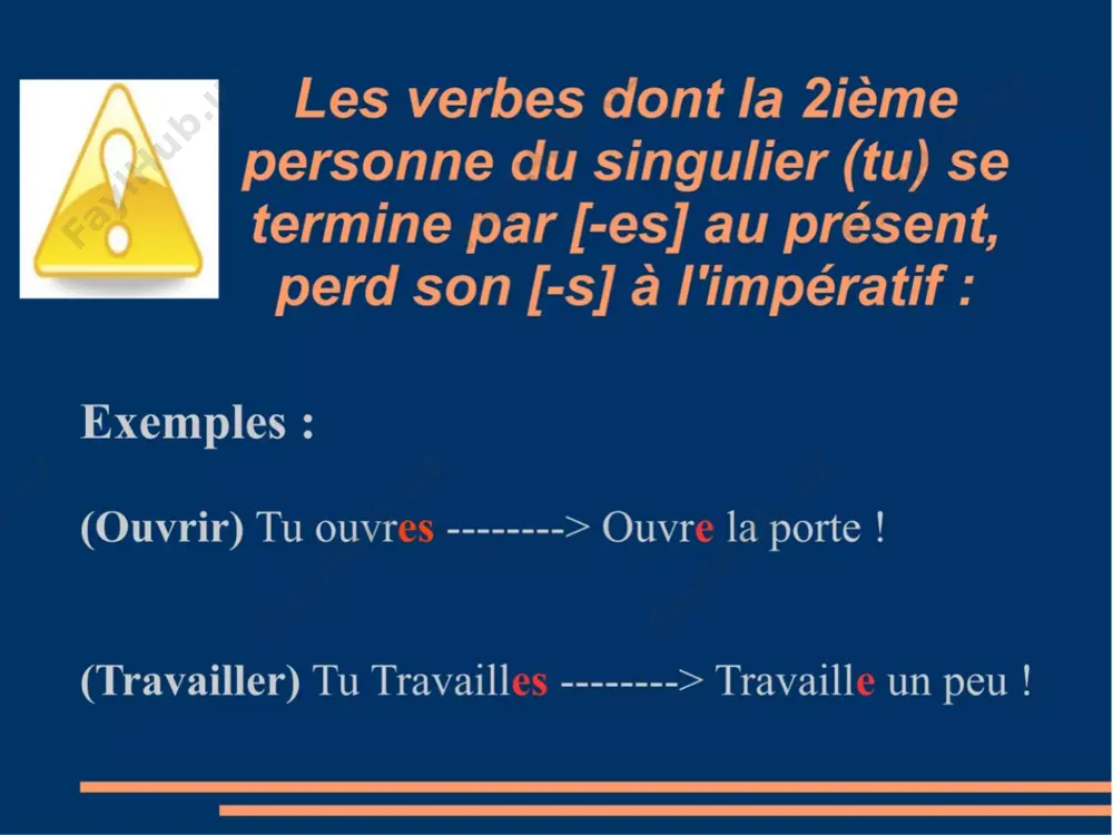 grammaire: mode impératif. la négation. - Page 5