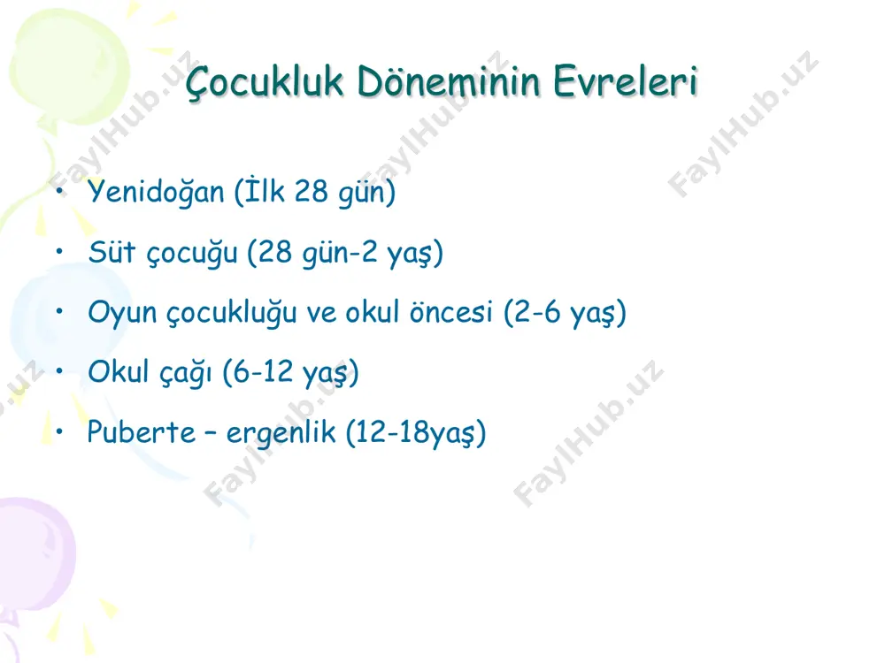 r. • ayakta durma pozisyonunda yenidoğan kollarının altından tutulduğunda ilkel ayakta duruş ve otomatik yürüyüş görülür. 0-4 hafta • fizyolojik hipertonus ve flexion postürü mevcuttur. • ekstremiteler fleksiyon durumundadır. • yüzüstü pozisyonda başını bir taraftan bir tarafa çevirebilir. • moro, yakalama, emme refleksleri pozitiftir. • boşlukta dik tutulunca yürüme hareketi yaparlar. • sosyal ilgi yoktur. • açlığını ağlamakla belli eder. • abdominal solunum yapar. • gözden 20-25cm uzaklıktaki nesneyi görürler. 1 ay • fleksiyon postürü azalır. • yüzüstü pozisyonda başını kısa bir süre tutar. • eller yumruk şeklindedir. • etrafa ilgi başlar • annesinin sesine tepki verir. • hareket eden cisimleri kısa süre takip eder. • kendine özgü sesler çıkarır. 2 ay • yüzüstü başını kaldırabilir. • yüzüstü dirseklerini itebilir. • karnı altından tutulduğunda baş ve vücut aynı hizada durur. • dik tutulduğunda başını tutabilir. • annesini tanımaya başlar. • gülümser • sesleri dinler duygu vurgu 2 ay • sırtüstü …