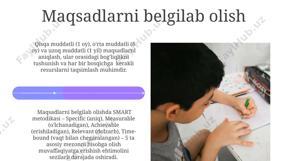 rni o'ynash mashqlari, fikr almashish va muammoli vaziyatlarni hal qilish samaradorligini 30% ga oshiradi. muloqot samaradorligini 20% ga yaxshilash uchun nonverbal aloqa vositalaridan (mimika, jestlar, ko'z aloqasi) foydalanishni o'rgatish va amaliyotlar o'tkazish muhim ahamiyatga ega. kelajak rejalari kelajak rejalari bo'yicha 5 yillik strategik reja tuzish, har bir yil uchun 3 ta aniq maqsadni belgilab, ularga erishish uchun 5 tadan bosqichli rejalarni ishlab chiqishni o'z ichiga oladi. o'z ustida ishlashning 7 ta asosiy yo'nalishi bo'yicha kelajak rejalari aniq ko'rsatkichlar va o'lchovlar bilan ta'minlanib, yillik progressi monitoringga asoslangan bo'lishi kerak. e'tiboringiz uchun rahmat @taqdimot_robot image4.jpg image5.jpg image6.jpg image7.jpg image8.jpg image9.jpg image10.jpg image11.jpg image12.jpg image13.jpg image14.jpg image15.jpg image16.jpg image17.jpg image18.jpg image19.jpg image20.jpg image1.jpeg image2.jpeg image3.jpeg