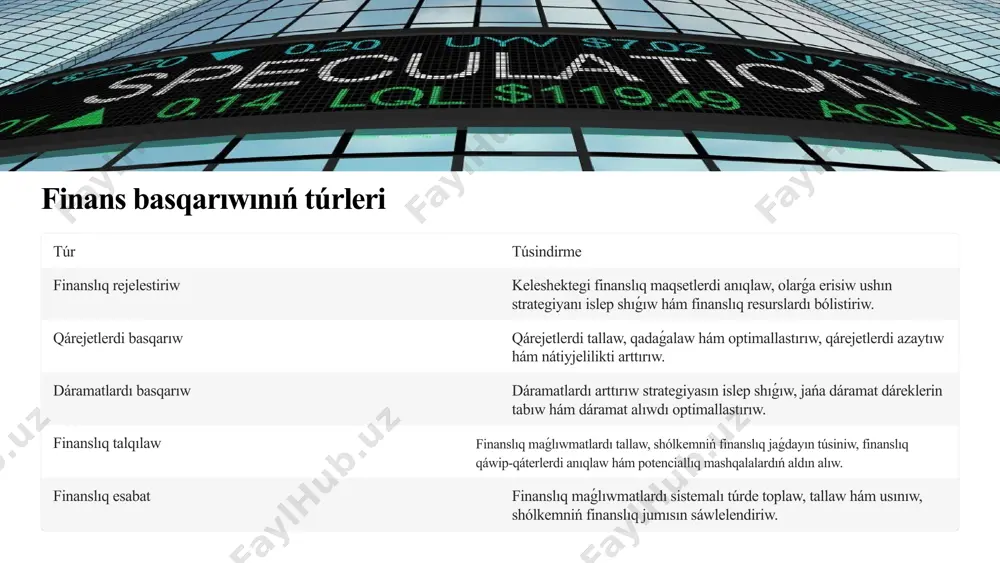 lesli akcionerlik túrindegi) milliy hám transmilliy shólkemlerdiń júzege keliwi menen baylanıslı halda tovar islep shıǵarıwdıń keń kólemdegi rawajlanıwı tákirarlanıw procesiniń túrli qatnasıwshıları arasında pul qarjıların tartıw, olardan paydalanıw hám olardı bólistiriw 11 image2.png image3.jpeg image4.png image5.jpeg image6.png image7.png image8.png image9.png image10.png image11.png image12.png image13.png image14.png image15.png image16.png image17.png image18.png image19.jpeg