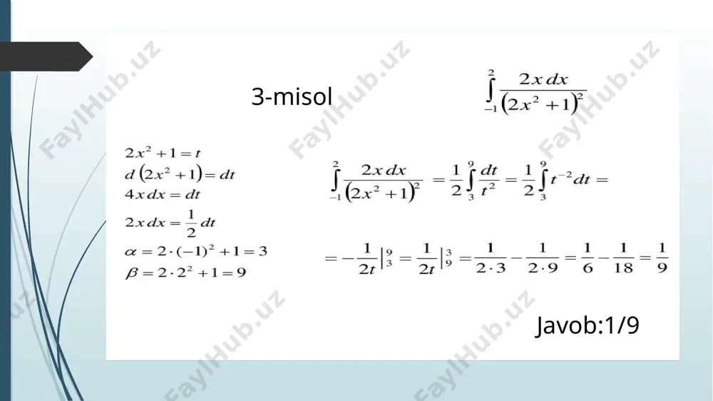 aniq integral. misollar - Page 4