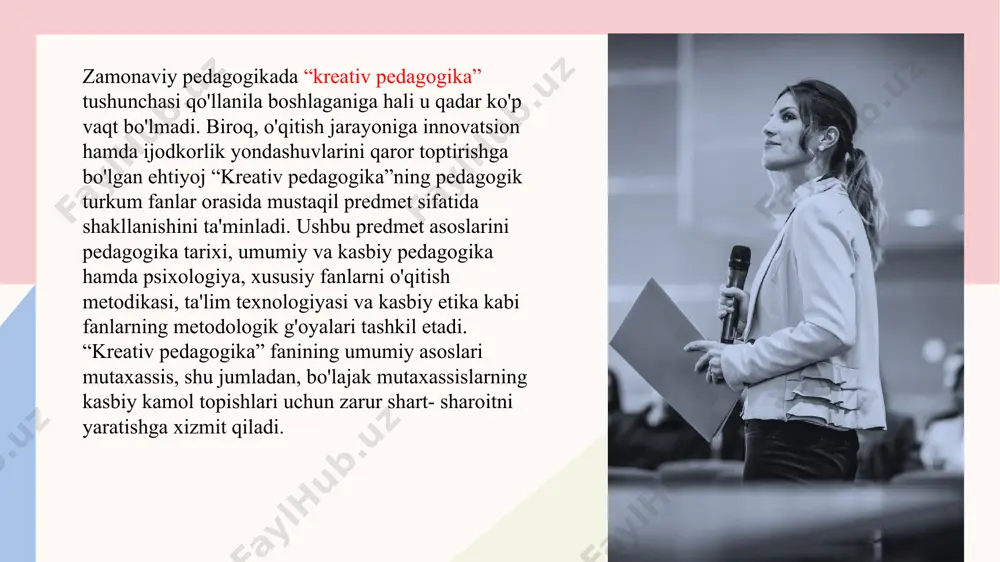 kreativ pedagogika fanini tamoyillari va mezonlari - Page 4