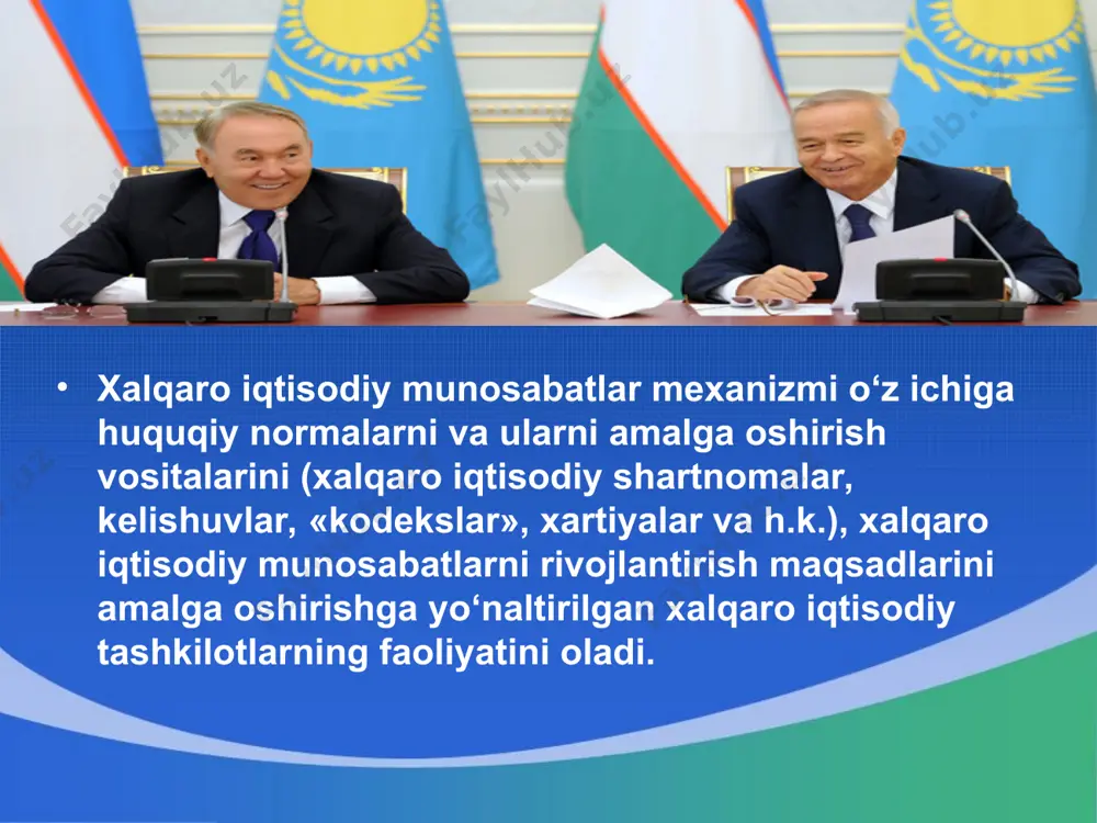 qora va rangli metallar va ulardan ishlangan buyumlar, farmatsevtika mahsulotlari, transport vositalari va boshqalar. agar mustaqillikning dastlabki yillarida jami eksport hajmining 50% dan ziyodi paxta tolasining ulushiga tо‘g‘ri kelgan bо‘lsa, hozirgi paytda u 20% dan ham kamroqni tashkil etmoqda. ayni paytda paxta ip va ip gazlamalar, kimyo mahsulotlari va plastmassa, avtomobillar eksporti tezkor о‘sdi, xizmatlar va boshqa mahsulotlarning eksporti ham ortib bormoqda. 2000-2005 yillarda mahsulot eksporti bо‘yicha muhim natijalarga erishildi, mamlakatimizda ishlab chiqarilgan mahalliy mahsulotlarni eksport qilish 2003 yilda 24,6% ga, 2004 yilda esa 30,3% ga oshdi. eksport tarkibida tayyor mahsulot ulushi 52% ga yetdi.