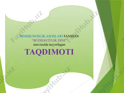 buddaviylik dini — PPTX