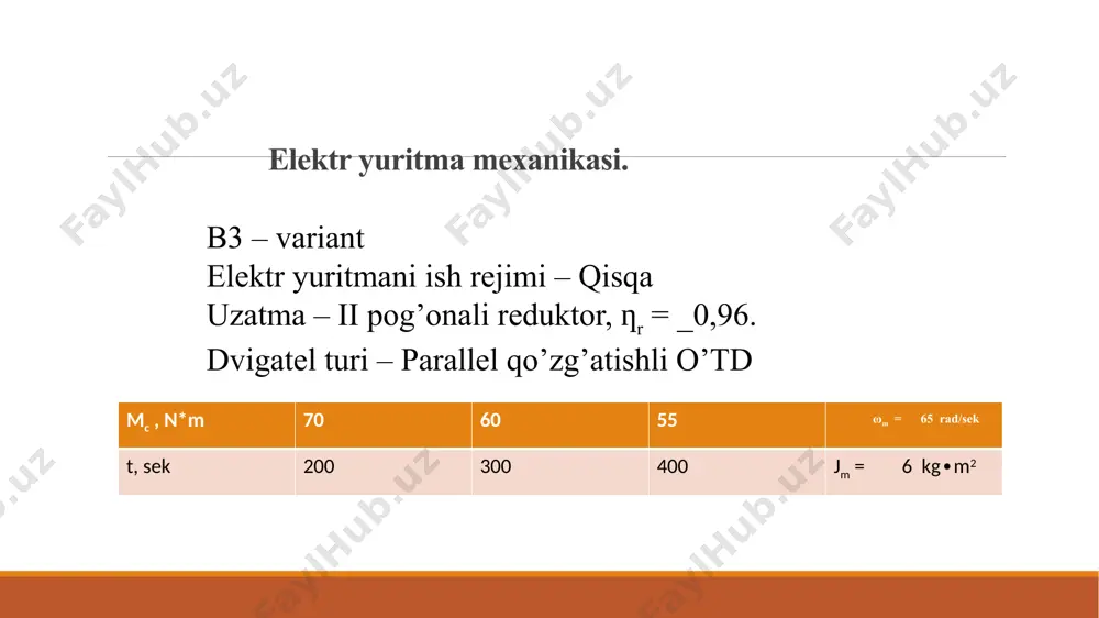 kurs loyihasi "parallel qo'zg'atishli o'tdni elektryuritmasini loyihalash" - Page 4