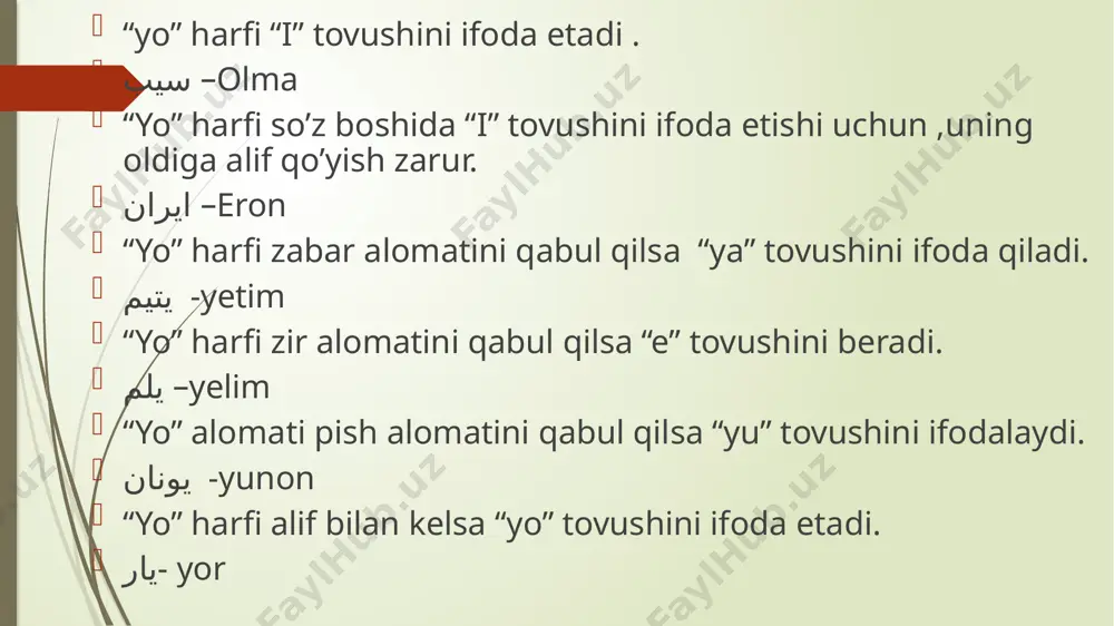 fors tilida yo harfi - Page 5