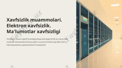 xavfsizlik muammolari — PPTX