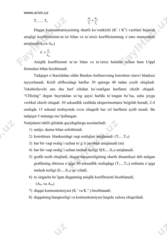 eksperimental psixologiyada diqqat xossalarining o`rganilishi - Page 5