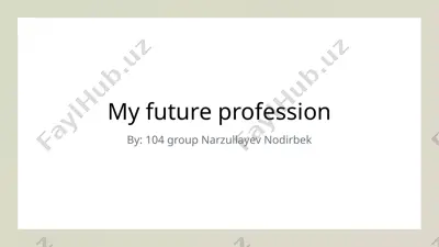 my future profession — PPTX