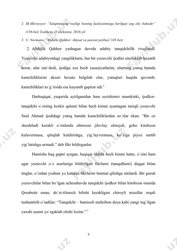 an gaplarida muhim bir fikr yotadi. yozuvchi ijodiga qilingan tanqidlarni juda yaxshi bilamiz. birgina “sarob” romaniga otilgan toshlarning zarbi qanchalar og’ir bo’lganini yozuvchining “sarob” romanini yozganda sochimda bir tola ham oq (soch) yo’q edi, ammo u yozuvchilar uyushmasida tanqid ostiga olinganida, undan tinimsiz siyosat izlanganidan keyin bir tola ham qora sochim qolmadi” degan fikri ham buni isbotlaydi. yozuvchi ijodiga otilgan toshlar ijodkor qahhor qaddini egsada, qora sochini oqqa ko’msada asarlarini sindirmadi. taniqli adabiyotshunos ibrohim haqqul aytganlaridek: “abdulla qahhor nainki adabiyotning , yurt va millatning ham vijdoni”dir. bekorga marhum yozuvchi o’lmas umarbekov ham ustozni millat vijdonini timsol etgan yozuvchilardan deb ta’riflamagan. darhaqiqat, abdulla qahhor bosib o’tgan hayot yo’li ham, ijod yo’li ham vijdon yo’lidir. u so’ngi nafasigacha millat dardi bilan yashadi. shuning uchun ham unga og’ir bo’lgan. mamlakatda toza fikrlaydigan odamlar kamayib ketgani, shular ham iqtidorini yangi haqiqat izlashga sarf aylaganiga qaramay, a. qahhor doimo ozod fikr, yangi haqiqatlar uchun kurashgan, …