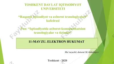 elektron hukumat — PPT