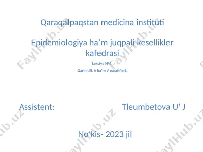 qarin tifi — PPT