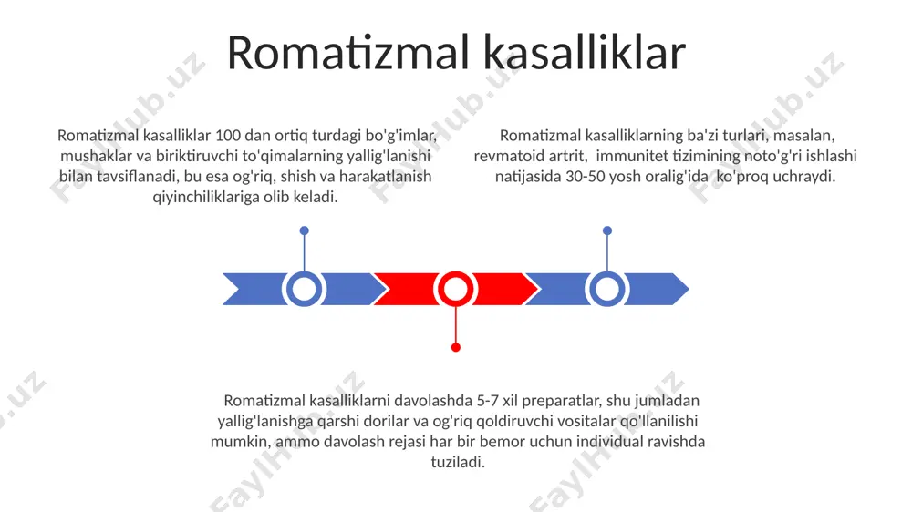 lashning muvaffaqiyatli natijalari jarohatning og'irligiga, bemorning yoshi va umumiy sog'lig'iga bog'liq bo'lib, 70% hollarda to'liq tiklanish kuzatiladi, qolgan hollarda esa nogironlik darajasi 1-2 ballga yetishi mumkin. jarohat olgan bemorlarning taxminan 15 foizida infektsiyalar (infeksiya), sepsis (qon zaharlanishi) kabi asoratlar kuzatiladi, bu esa o'lim xavfini 3-5 barobar oshiradi. giyohvand moddalarni suiiste'mol qilish giyohvand moddalarni suiiste'mol qilish ijtimoiy-iqtisodiy zararlarni keltirib chiqaradi, bu esa 2-5 million dollar miqdorida iqtisodiy yo'qotishlarga olib kelishi mumkin, davlatning salomatlikka sarflaydigan mablag'larini ham hisobga olgan holda. giyohvand moddalarni suiiste'mol qilish 15-24 yoshdagi yoshlar orasida eng ko'p uchraydigan muammolar qatoriga kiradi va o'limga olib kelishi mumkin bo'lgan 30 dan ortiq turdagi asoratlarni keltirib chiqarishi mumkin. giyohvandlikka qarshi kurashda davolashning samaradorligi 70% ga yaqin bo'lib, bu erta tashxis va professional yordamning muhimligini ko'rsatadi, shuningdek, 30% hollarda qaytalanish holatlari kuzatiladi. travma natijasida yuzaga keladigan jarohatlarning 70% dan ortig'i teri va yumshoq to'qimalarning shikastlanishi bilan bog'liq bo'lib, bularga kesilgan jarohatlar, yirtilgan jarohatlar …