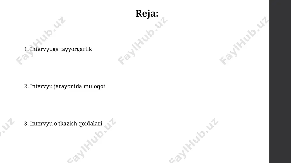 intervyu olish va intervyu berish qoidalari - Page 2