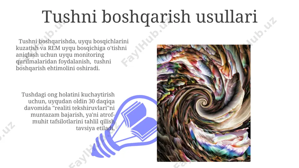 пnozning turlari gipnoz seanslari odatda 30-60 minut davom etadi, ammo murakkab hollarda 90 minutgacha cho'zilishi mumkin. sessiyalar soni muammoning murakkabligiga bog'liq holda farq qiladi. davolashda ishlatiladigan gipnozning samaradorligi taxminan 70-80% ni tashkil etadi, bu esa uni psixosomatik kasalliklar va qo'rquvlarni davolashda samarali vosita qiladi. giпnozning tarixi 01 02 giпnozning zamonaviy psixoterapiyada qo'llanilishi 19-asr oxiri va 20-asr boshlarida, ayniqsa, suggestiya va regressiya texnikalarini o'rganish bilan bog'liq ravishda rivojlana boshladi. sales 1st qtr 2nd qtr 100 0 sales 1st qtr 2nd qtr 100 0 e'tiboringiz uchun rahmat @taqdimot_robot image4.jpg image5.jpg image6.jpg image7.jpg image8.jpg image9.jpg image10.jpg image11.jpg image12.jpg image13.jpg image14.jpg image15.jpg image1.jpeg image2.jpeg image3.jpeg