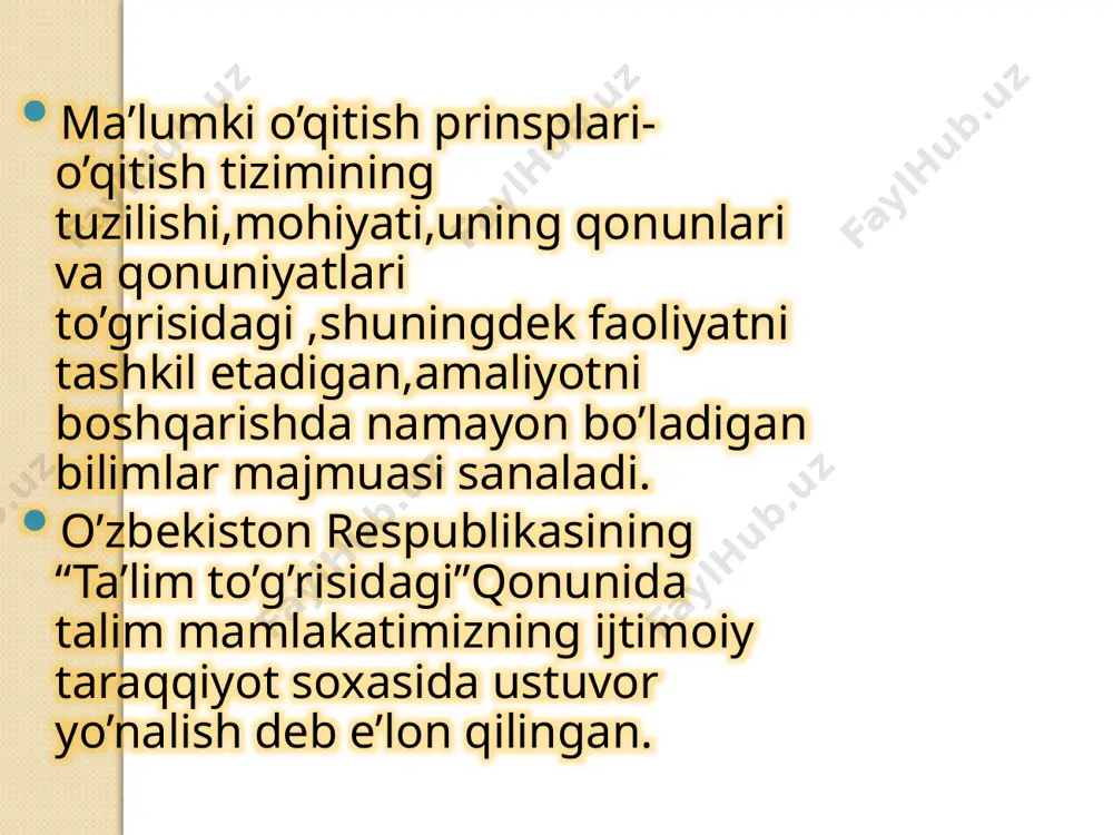 ta'lim to'g'risidagi davlat qonunlari va ko'rsatmalarini o'rganish. - Page 3