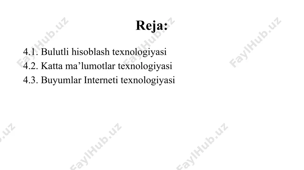 oki mahsulotlarning mavjudligi haqida ma'lumot to'plash va egasiga yetkazish. egalari bo'lmagan taqdirda, aqlli uy o'zini himoya qiladi, energiya sarfini tejaydi, kommunal xizmatlarning holatini kuzatadi va boshqaruv kompaniyasi bilan "muloqot qiladi". история развития iot buyumlar interneti arxitekturasi 1) oxirgi qurilmalar qurilmalar - bu buyumlar internetida “buyumlar” ((things) ni tashkil etadigan ob’yektlar. ular haqiqiy va raqamli olamlar o'rtasidagi interfeys rolini o'ynaydi va ma'lum bir iot tarqatish doirasida bajaradigan vazifalariga qarab turli o'lchamlar, shakllar va texnologik murakkablik darajalarini oladi. 2) dasturiy ta'minot bu ulangan qurilmalarni “aqlli” deb atash mumkin. dastur bulut bilan aloqa qilish, ma'lumotlarni yig'ish, qurilmalarni birlashtirish va real vaqtda ma'lumotlarni tahlil qilish uchun javob beradi. shuningdek, u ma'lumotlarni vizualizatsiya qilish va buyumlar interneti tizimi bilan o'zaro ishlash imkoniyatlarini taqdim etadi. 3) aloqa aloqa darajasi jismoniy ulanish yechimlarini (uyali va sun'iy yo'ldosh, lan) va turli xil iot muhitlarida ishlatiladigan maxsus protokollarni (zigbee, thread, z-wave, mqtt, lwm2m) o'z ichiga oladi. to'g'ri aloqa yechimini …
