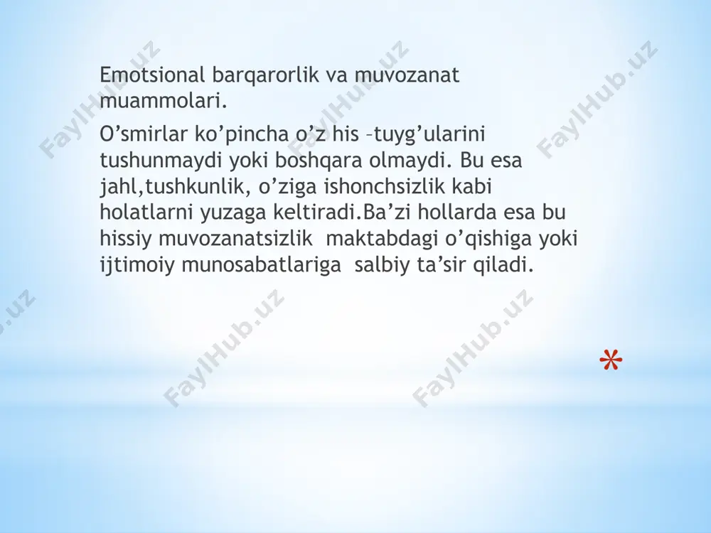 o’smirlik davrida emotsional rivojlanish xususiyatlari - Page 5